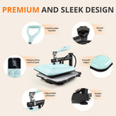 HTVRONT Manual Heat Press Machine 38 × 38 cm, 220–240V