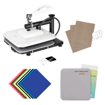 HTVRONT Manuelle Transferpresse Bubble Blue – Einsteiger-Set