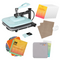 <Bundle> HTVRONT Manual Heat Press Machine, 38 × 38 cm, 220–240V-Ultimate Premium Kit