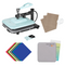 <Bundle> HTVRONT Manual Heat Press Machine, 38 × 38 cm, 220–240V - Beginner Kit
