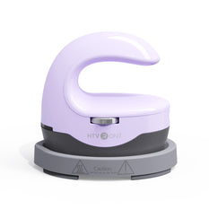 Purple and gray HTVront heat press machine on a white background