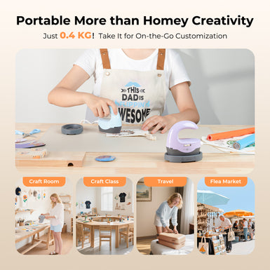 HTVRONT H1 Mini Heat Press, Premium Kit