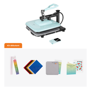 HTVRONT Manual Heat Press Bubble Blue - Beginner Kit