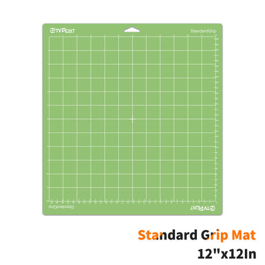 Green grid-patterned standard grip mat with brand name on a white background