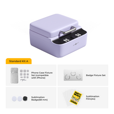 HTVRONT H17 Phone Case Heat Press, Light Purple with Standard Kit A for EU