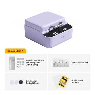 HTVRONT H17 Phone Case Heat Press, Light Purple with Standard Kit A for EU