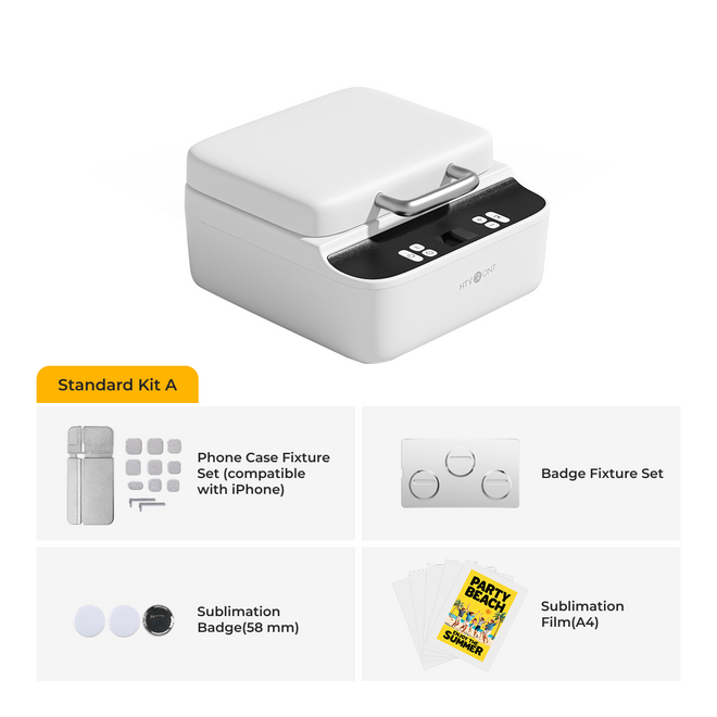 White electronic device with accessories