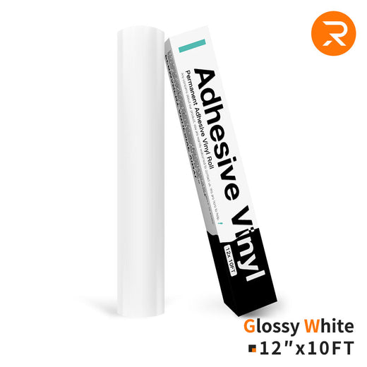 Adhesive vinyl roll with packaging on a white background