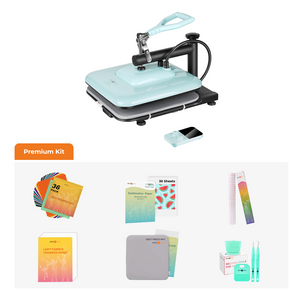 HTVRONT Manual Heat Press Bubble Blue - Premium Kit