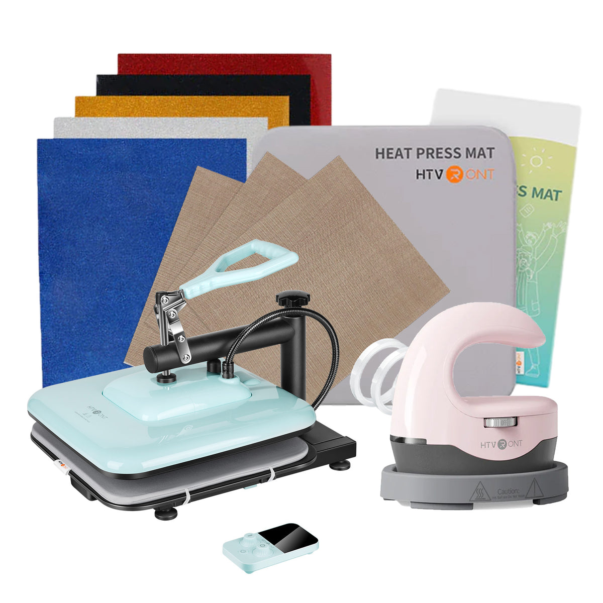 <Machine Bundle> Manual Heat Press Machine + H1 Mini + Materials